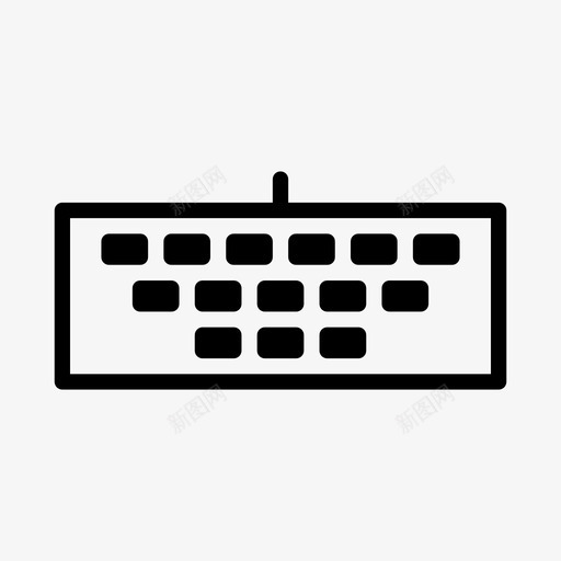 键盘类型键入图标svg_新图网 https://ixintu.com 工作 技术填充图标 类型 键入 键盘