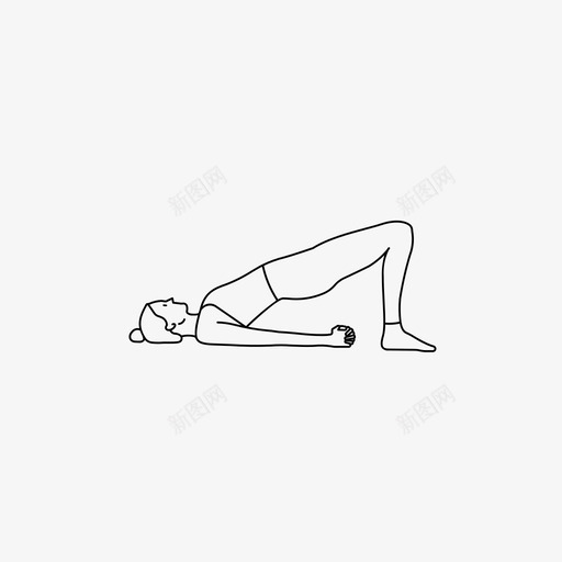 桥式身体锻炼图标svg_新图网 https://ixintu.com 健康 哈他 桥式 瑜伽 身体 锻炼