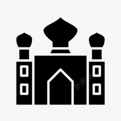 印度清真寺印度教印度马哈尔图标高清图片