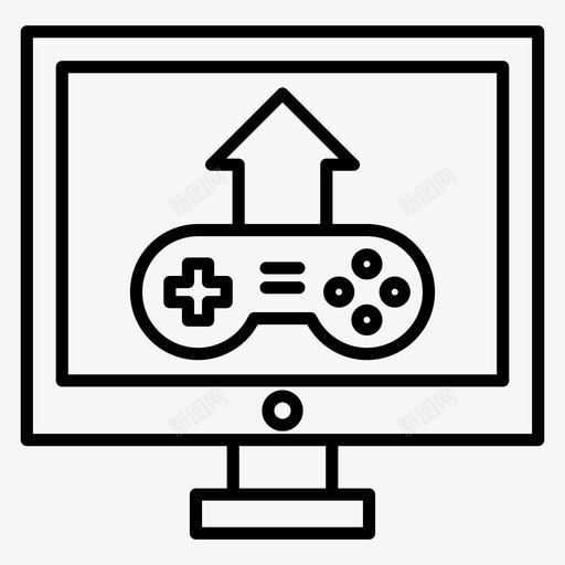 游戏发布电脑游戏游戏控制器图标svg_新图网 https://ixintu.com 上传 上行 发布 向量 应用程序 开发 控制器 游戏 电脑游戏 网站 链路
