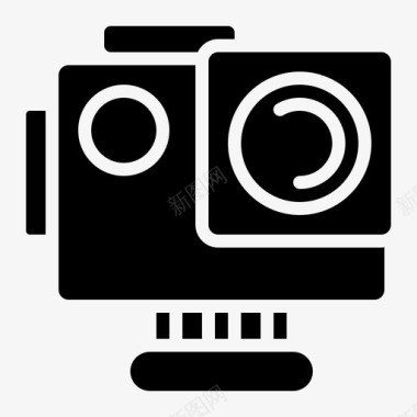 动作摄像机摄影科技图标图标