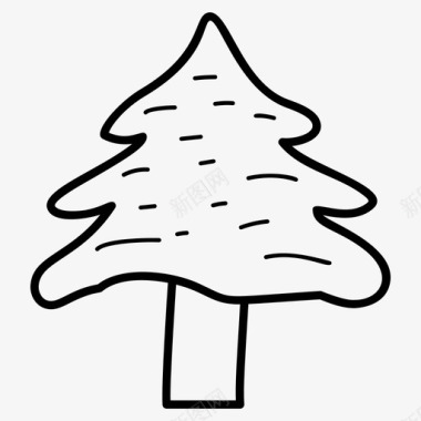 针叶树雪松自然图标图标