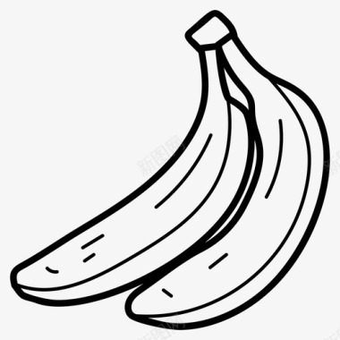 香蕉纤维水果食物图标图标