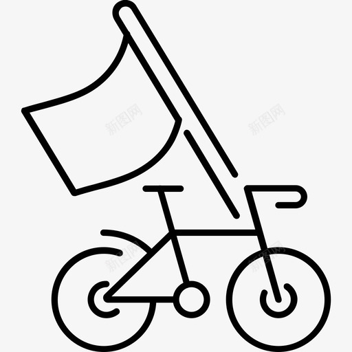 自行车终点上山图标svg_新图网 https://ixintu.com 上山 出发 终点 自行车 运输