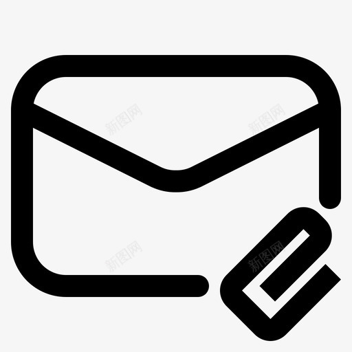 附加文件电子邮件邮件系统图标svg_新图网 https://ixintu.com 文件 电子邮件 邮件系统 附加