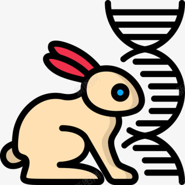 兔遗传学与生物工程5线性颜色图标图标