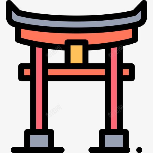 托里地标和纪念碑19线性颜色图标svg_新图网 https://ixintu.com 地标 托里 纪念碑 线性 颜色