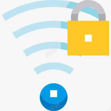 Wifi网络和安全2扁平图标图标