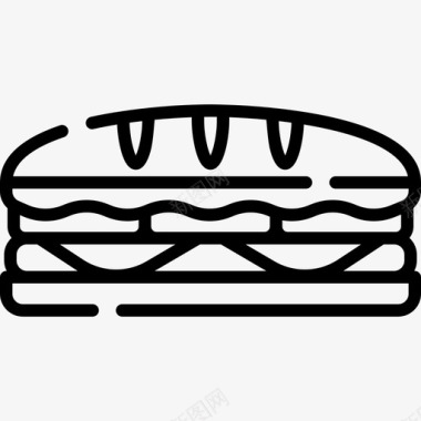 三明治野餐54直系图标图标