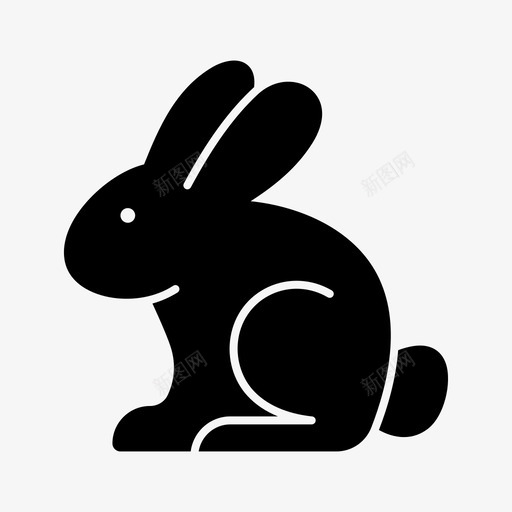 兔子动物秋天图标svg_新图网 https://ixintu.com 兔子 动物 图标 宠物 秋天
