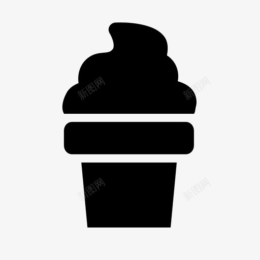 冰淇淋咖啡馆蛋卷图标svg_新图网 https://ixintu.com 冰淇淋 咖啡馆 蛋卷 食物 餐厅