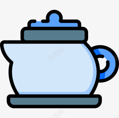 茶壶桑拿26线性颜色图标图标