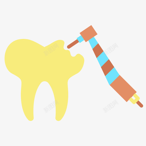 龋齿牙齿41扁平图标svg_新图网 https://ixintu.com 扁平 牙齿 龋齿