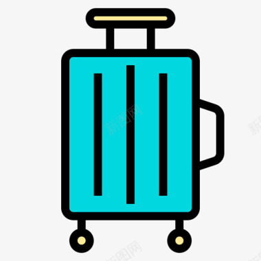 行李旅行工具2线性颜色图标图标