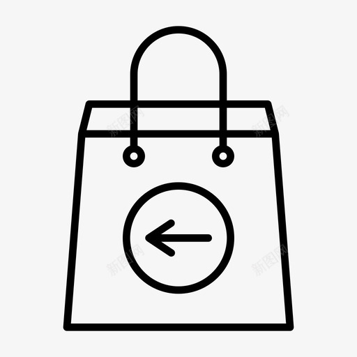 购物袋返回离开图标svg_新图网 https://ixintu.com 离开 网页设计大纲 购买 购物袋 返回 销售