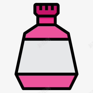 香水瓶子和容器4线性颜色图标图标