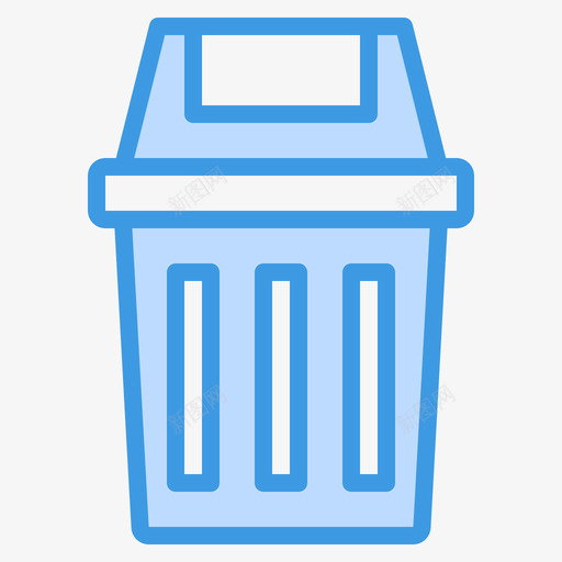垃圾桶文具和办公室17蓝色图标svg_新图网 https://ixintu.com 垃圾桶 文具和办公室17 蓝色