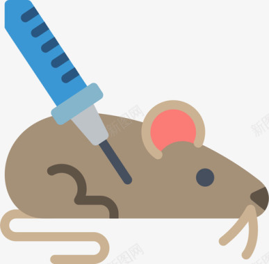 大鼠遗传学和生物工程8扁平图标图标