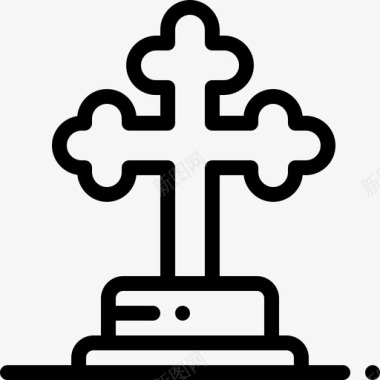 十字架葬礼16直系图标图标