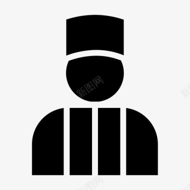 穆斯林男子帽子斋月图标图标