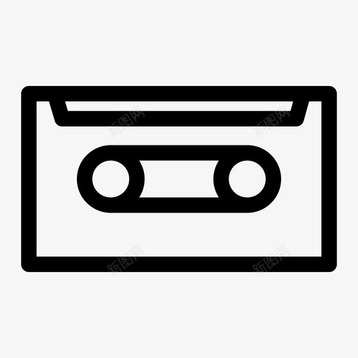 卡带音乐唱片图标svg_新图网 https://ixintu.com 卡带 唱片 复古 磁带 音乐 音乐元素按钮