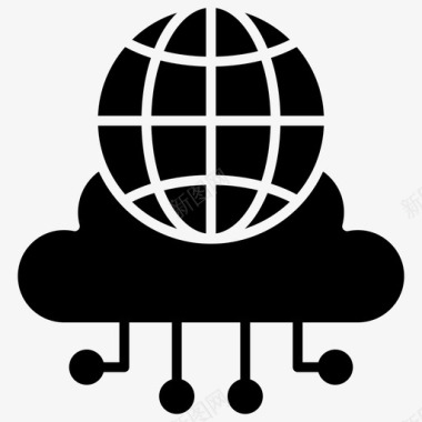 全球云计算全球云计算网络图标图标