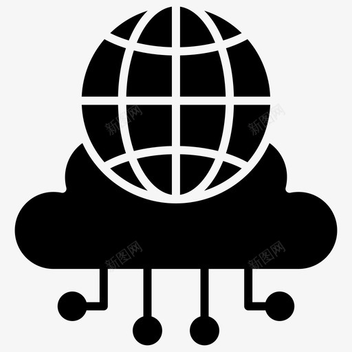 全球云计算全球云计算网络图标svg_新图网 https://ixintu.com 云计算 全球 图标 网络