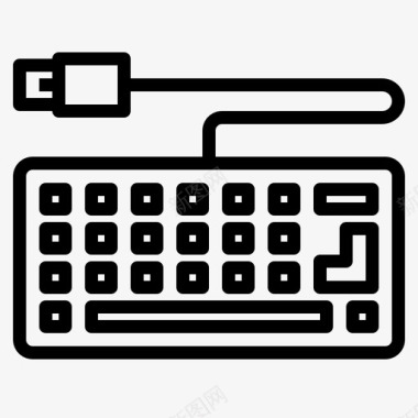 键盘小工具17线性图标图标