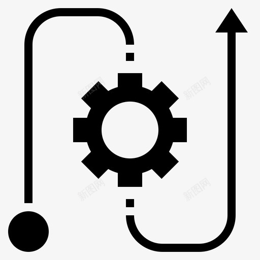 流程管理运营图标svg_新图网 https://ixintu.com 企业孵化器字形 培训 流程 程序 管理 运营