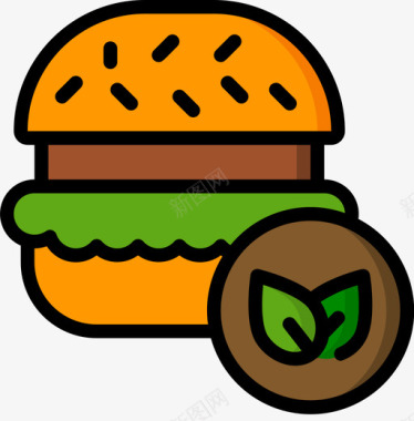 素食主义者素食主义者15线性颜色图标图标