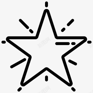 星型其他元素3线性图标图标