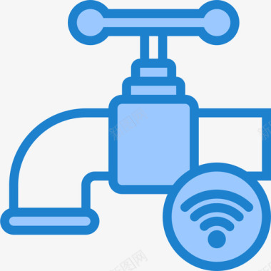 水龙头智能家居63蓝色图标图标