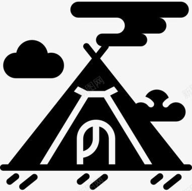帐篷北极17填充图标图标