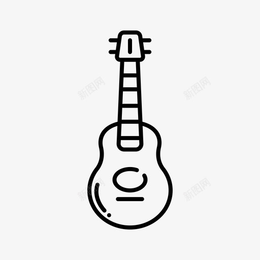 原声吉他乐器31线性图标svg_新图网 https://ixintu.com 乐器 原声 吉他 线性