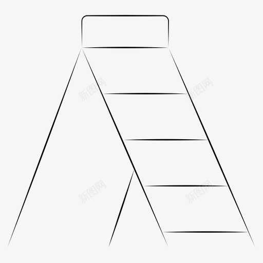 手绘结构梯子图标svg_新图网 https://ixintu.com 手绘 梯子 结构