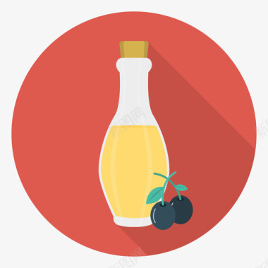 橄榄油食品和饮料30圆形图标图标