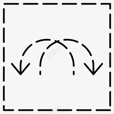 箭头方向箭头虚线图标图标