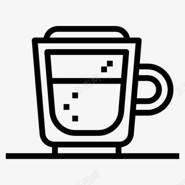 意式浓缩咖啡117号咖啡厅直线式图标图标