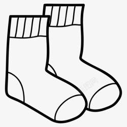 秋冬袜子袜子婴儿袜鞋类图标高清图片