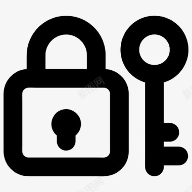锁钥匙储物柜密码图标图标