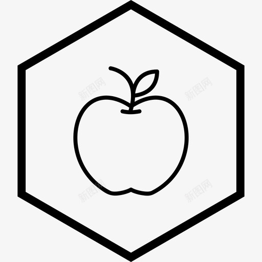 苹果教育食物图标svg_新图网 https://ixintu.com 教育 水果 苹果 食物