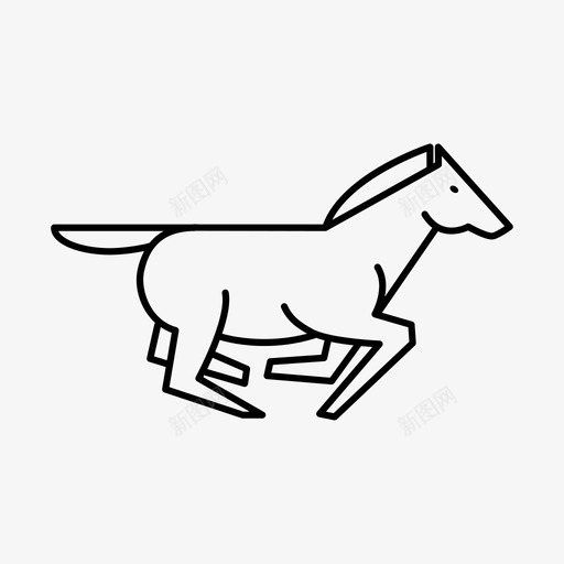 01 horse running outsvg_新图网 https://ixintu.com 01 horse running out