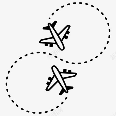 航空旅行飞机航空公司图标图标
