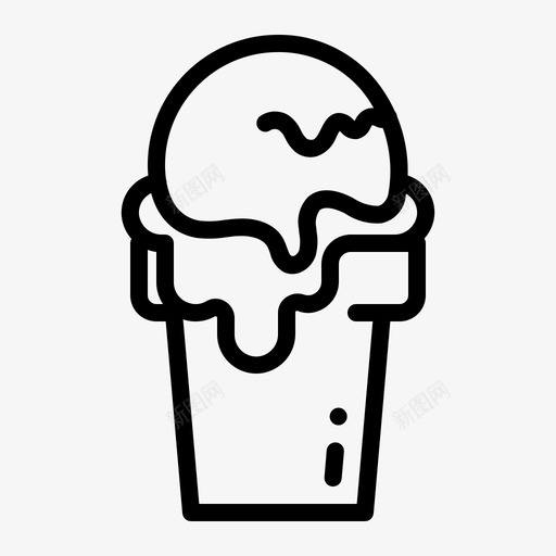 杯内冰淇淋凉拌蛋卷图标svg_新图网 https://ixintu.com 冰淇淋 凉拌 快餐 杯内 概述 甜食 蛋卷
