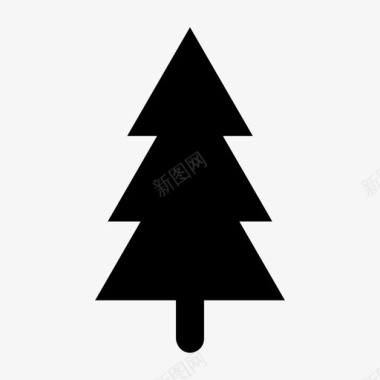 松树圣诞节冬天图标图标
