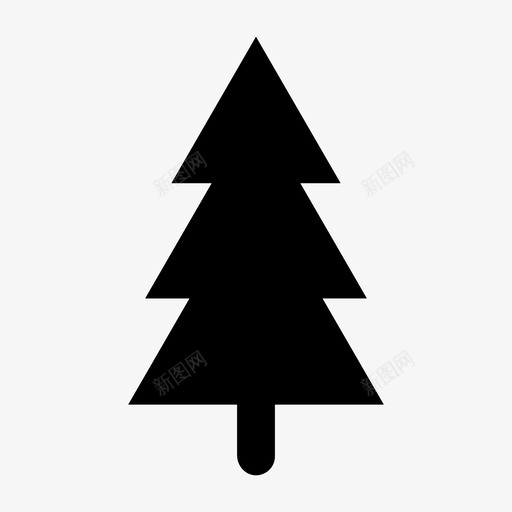 松树圣诞节冬天图标svg_新图网 https://ixintu.com 冬天 圣诞节 松树