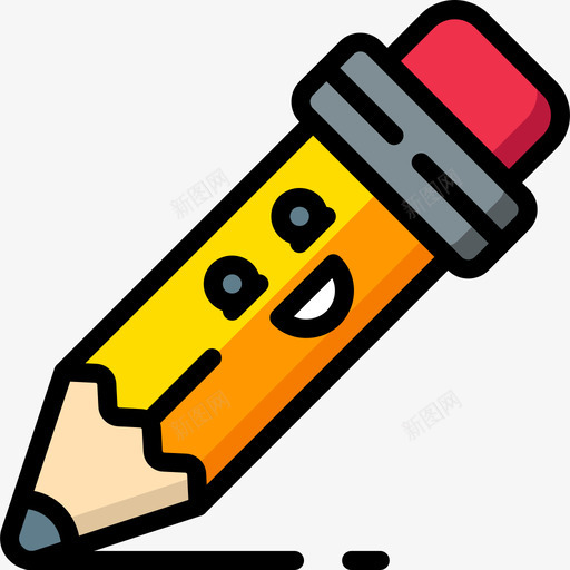 铅笔可爱的图标6线性颜色svg_新图网 https://ixintu.com 可爱 图标 爱的 线性 铅笔 颜色