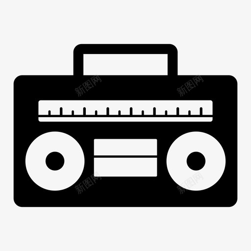 boombox音乐派对图标svg_新图网 https://ixintu.com boombox 便携式 收音机 派对 立体声 音乐