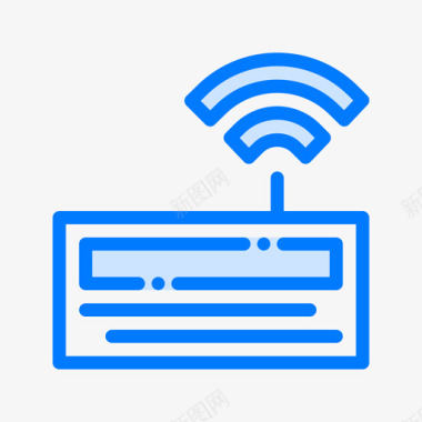 无线键盘电脑48蓝色图标图标
