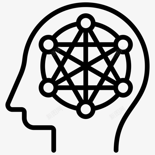 神经网络人工智能深度学习图标svg_新图网 https://ixintu.com 人工智能 向量 图标 学习 机器 深度 神经网络 逻辑思维